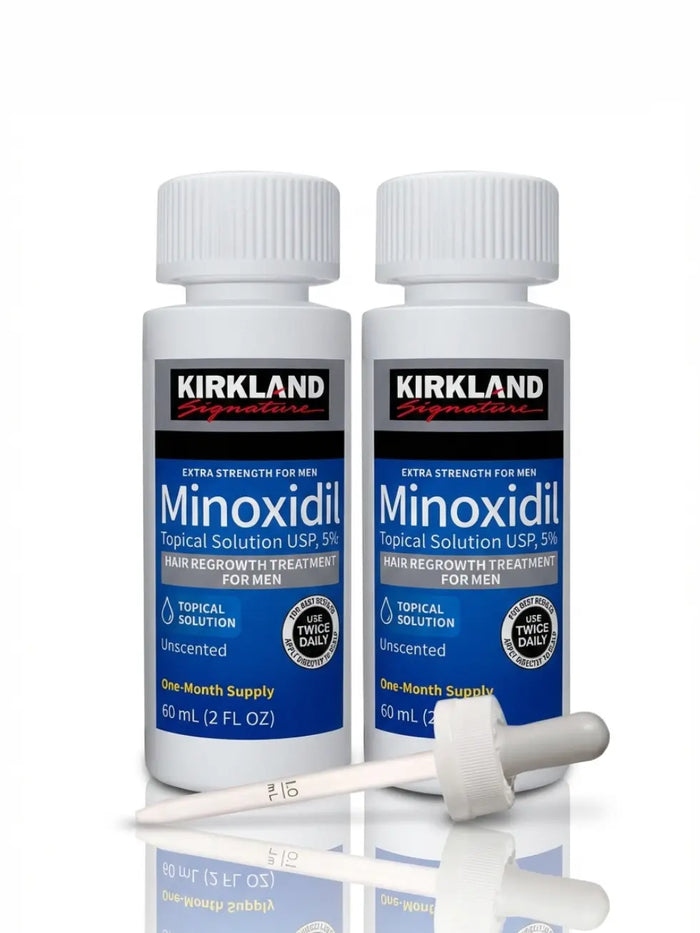 Kirkland Minoxidil 5% Topical Solution - 2 frascos de 120ml com aplicador incluído