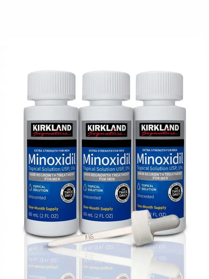Kirkland Minoxidil 5% Hair Regrowth Treatment - 3 frascos de 180ml com aplicador